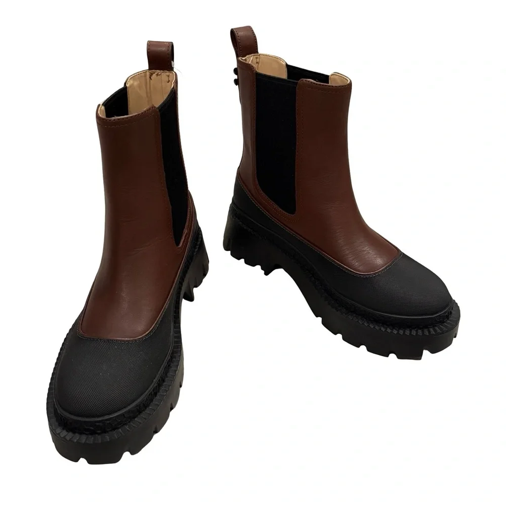 NWOT, COACH Jayla Chelsea Leather Ankle Boots, Sz 5.5 (fits like a Sz 5) - Picture 3 of 14